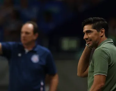 Abel Ferreira em jogo contra o Bahia, durante partida válida pela 34ª rodada, do Brasileirão, na Fonte Nova