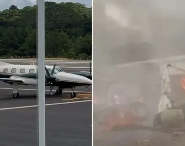 A aeronave caiu na manhã deste domingo (22), em Gramado