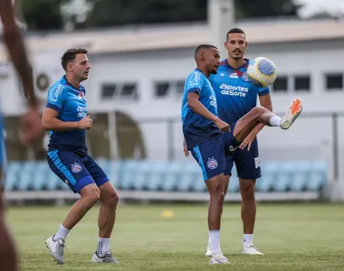 Último treino do Bahia antes de encontrar o Dourado, na Arena Pantanal