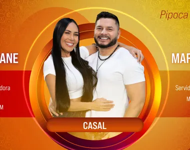 Arleane e Marcel fomam um casal na pipoca do BBB 25