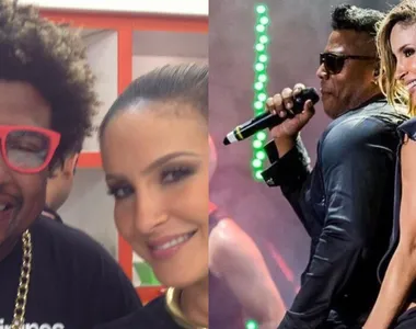 Claudia Leitte com compositor de 'Caranguejo'