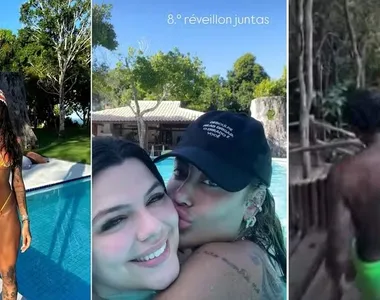 Dhiovanna Barbosa, Rafaella Santos e Gabigol em Trancoso