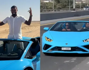 Davi Brito pilota Lamborghini Huracan em Dubai