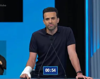 Pablo Marçal durante debate na TV Globo