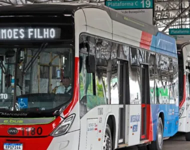 Linhas de ônibus elétricos foram suspensas na RMS