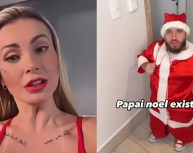 Andressa Urach surpreendeu os seguidores ao entrar no clima natalino