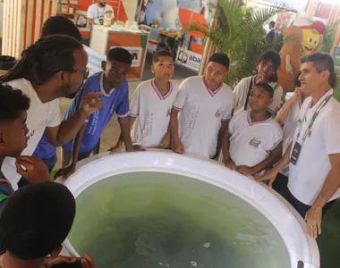 Aula no stand da Bahia Pesca na Fenagro