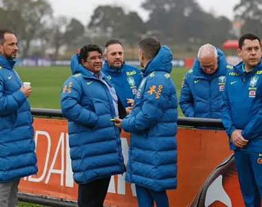 Presidente da FBF, Ricardo Lima (à esq.), ao lado de Ednaldo Rodrigues, presidente da CBF