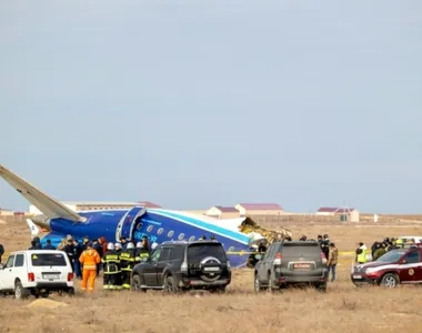 Avião caiu no Cazaquistão