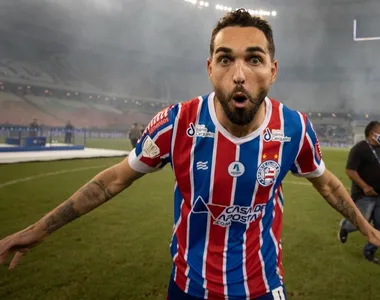 Gilberto, ex-atacante do Bahia, e camisa 9 do Juventude