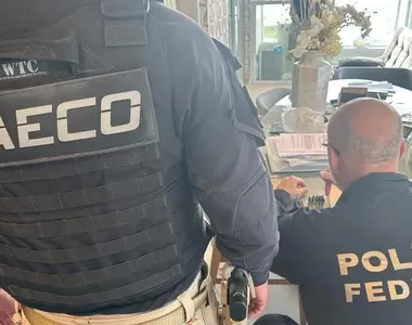 Missão conta com agentes da Polícia Federal e do Gaeco