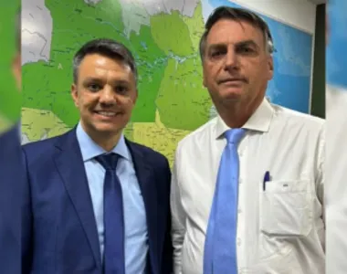 Bolsonaro ao lado do primo do Coronel Brilhante Ustra