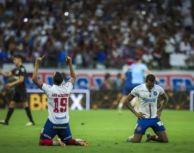 Jogadores do Bahia festejaram ao fim do ano com vaga na Libertadores