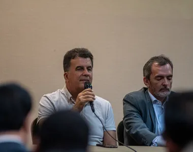 Presidente do Vitória, Fábio Mota, durante evento na noite da última segunda-feira (4)