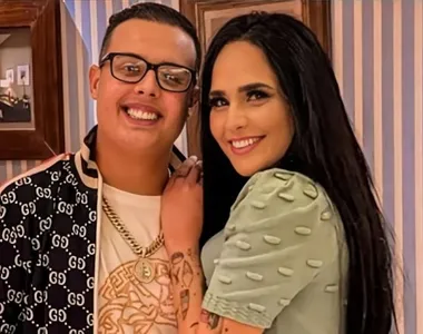 Perlla e o ex-marido, m Patrick Abrahão