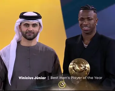 Vini Jr. foi eleito o melhor jogador do mundo pelo Globe Soccer Awards