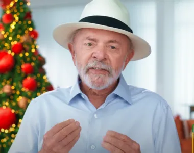 Lula durante pronunciamento de Natal