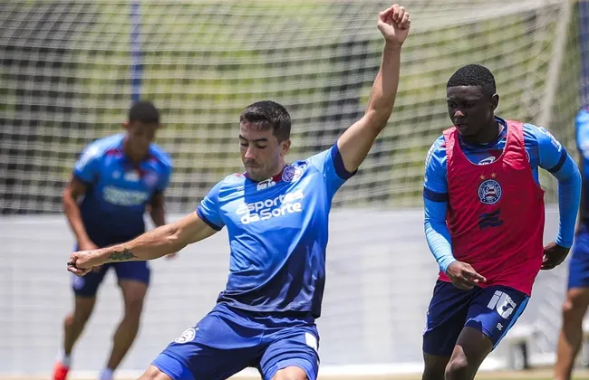 Imagem ilustrativa da imagem Com 'ajuda de casa', Bahia segue preparação para enfrentar Palmeiras