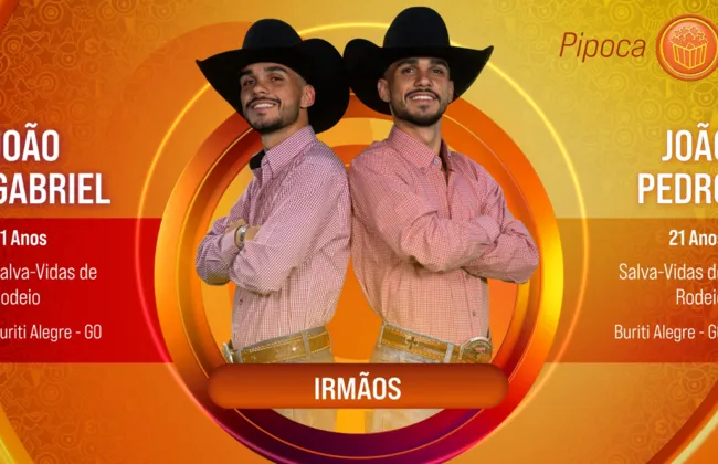 Imagem ilustrativa da imagem Gêmeos do rodeio, João Gabriel e João Pedro são anunciados no BBB 25