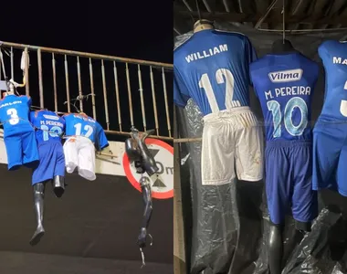 Manequins foram pendurados em um viaduto de Belo Horizonte