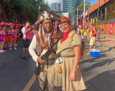 Lapião (Edivaldo Pitombos) e Maria Bonita no Fuzuê de Salvador