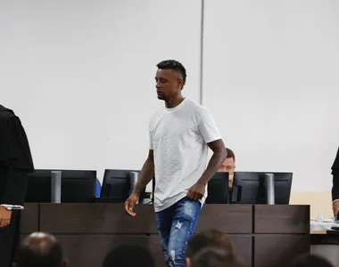 Iuri Sheik em depoimento no Fórum Desembargador Wilde Oliveira Lima