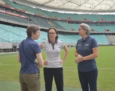 Representantes da Fifa realizaram visita técnica na Arena Fonte Nova nesta terça-feira (13)