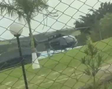 Flagra do helicóptero de Neymar em festa privada