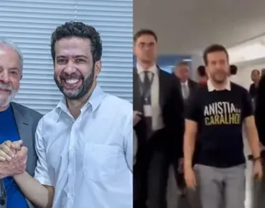 Janones provoca com camisa contra a anistia