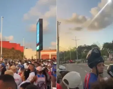 Torcida do Bahia teve que esperar liberação da PM para deixar o Barradão