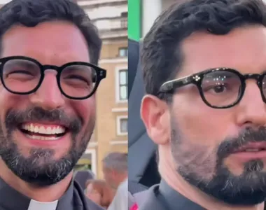 Padre viralizou enquanto aguardava escolha do papa
