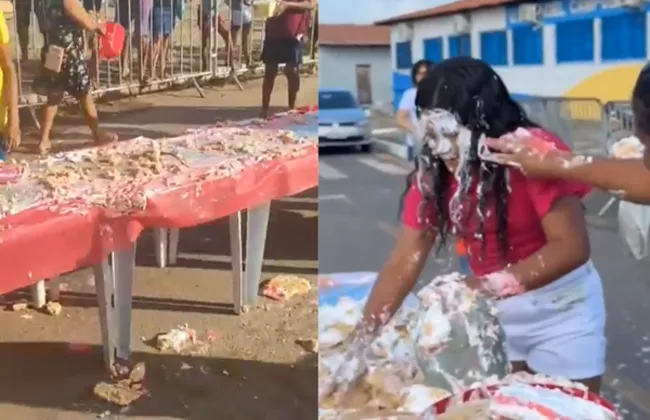 Imagem ilustrativa da imagem Bolo do caos: comemoração do dia das mães vira guerra por comida