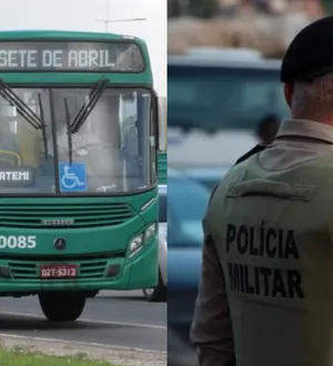 Imagem ilustrativa da imagem Pânico no buzu: lalau assalta passageiros e tem fuga frustrada pela PM