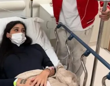 Bia Miranda no hospital
