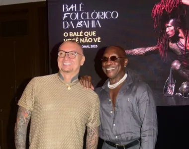 Vavá Botelho, diretor-geral, e Zebrinha, diretor artístico do Balé Folclórico