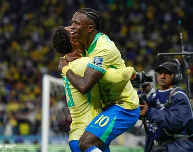 Vini Jr. foi o autor do gol da vitória brasileira