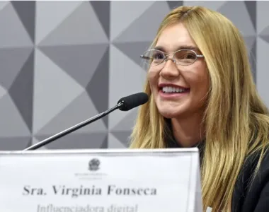Virgínia Fonseca durante audiência da CPI