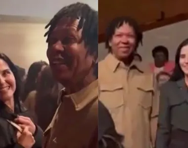Djavan e sua esposa Rafaela em cliques raros