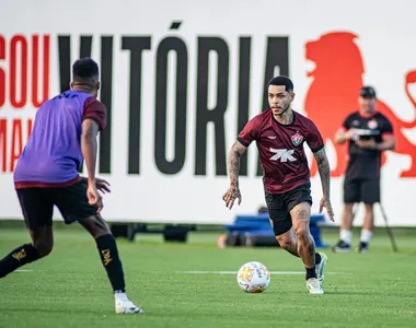 Treino do time vermelho e preto
