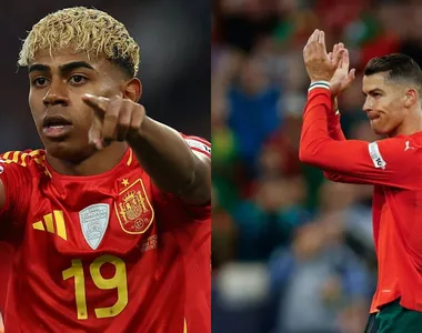 Duelo marca o confronto de gerações entre Lamine Yamal, de apenas 17 anos, e o experiente Cristiano Ronaldo, de 40 anos