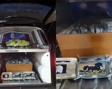 Agentes sentiram um forte odor de químicos vindo da carroceria do carro