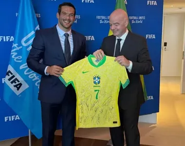 Samir Xaud e Gianni Infantino