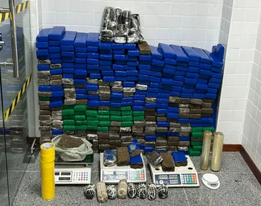 Material confiscado pela Policia Militar