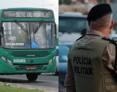 Ônibus fazia a linha Sete de Abril x Lapa e foi salvo por agentes da 82ª Companhia Independente da Polícia Militar (CIPM)