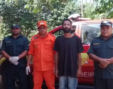 Corpo de Bombeiros encontrou o caçador