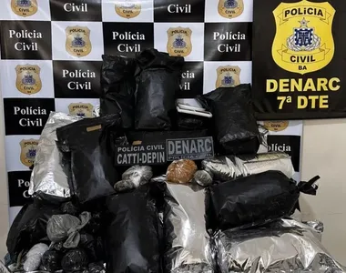 Material apreendido pela polícia