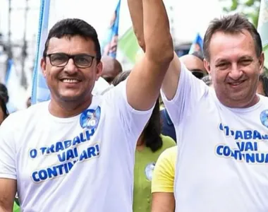 Ednaldo, à direita, se defendeu das críticas sobre o pedido de empréstimo