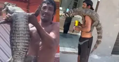 Imagem ilustrativa da imagem Homem é flagrado com 'Lacoste' no ombro andando de boa pela rua