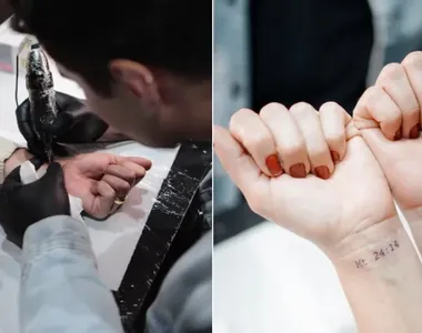 Nas redes sociais, o pastor publicou um vídeo mostrando os seguidores fazendo a tatuagem