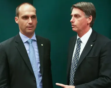 Eduardo Bolsonaro e Jair Bolsonaro